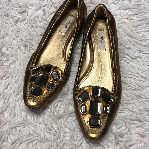 PRADA Rhinestone flats in excellent condition - Picture 3 of 10